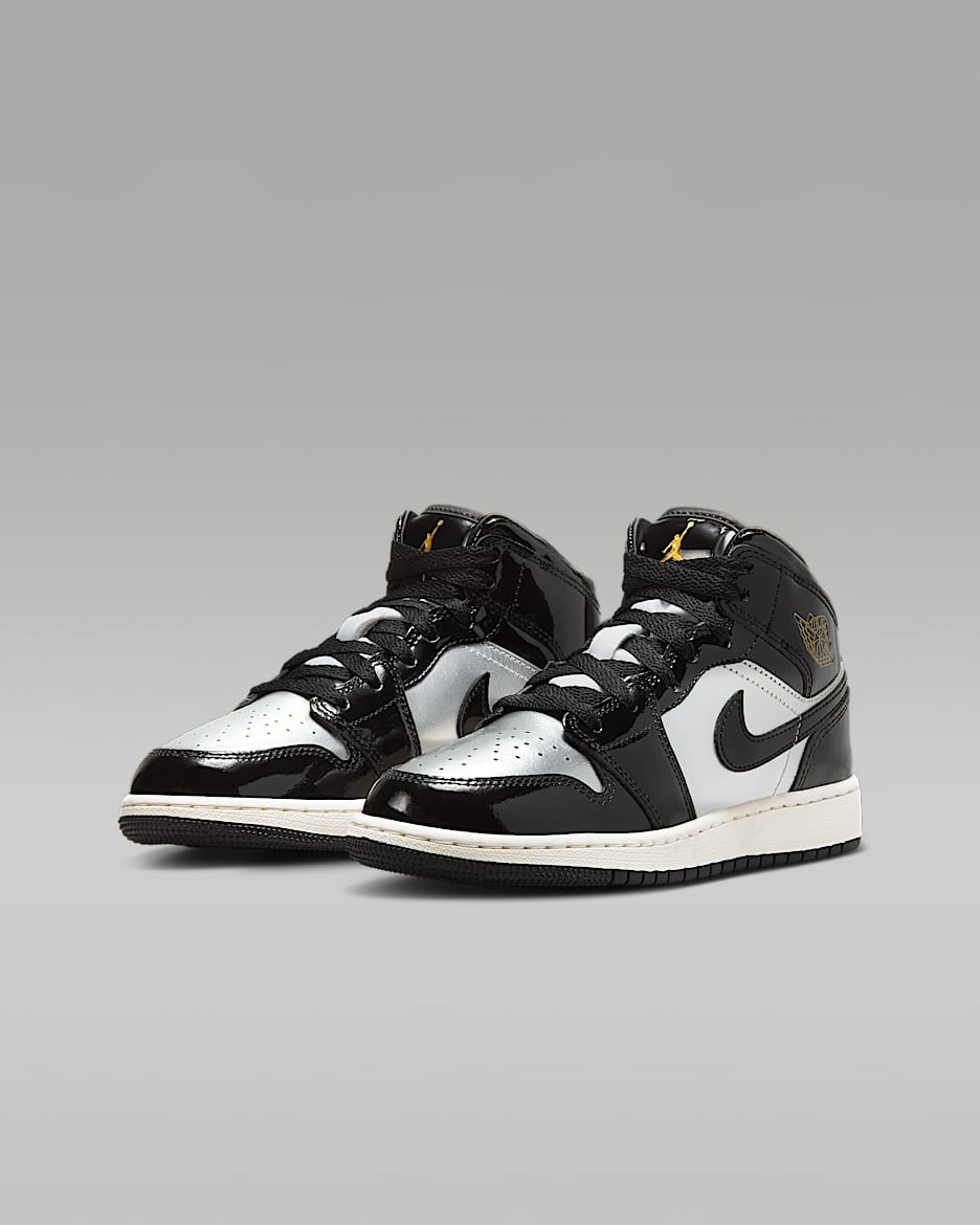 Jordan 1 patent leather black and gold sales